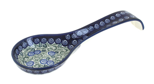 Polish Pottery Seaside Swirl Large Spoon Rest
