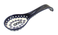 Polish Pottery Flowering Peacock Large Spoon Rest