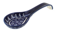 Polish Pottery Winter Nights Large Spoon Rest
