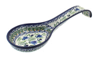 Polish Pottery Blue Tulip Large Spoon Rest