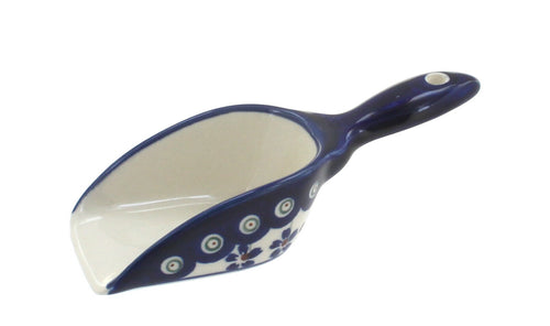 Polish Pottery Flowering Peacock Scoop