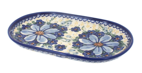 Polish Pottery Daisy Surprise Small Oval Dish