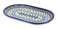 Polish Pottery Holiday Pine Small Oval Dish