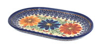 Polish Pottery Autumn Burst Small Oval Dish