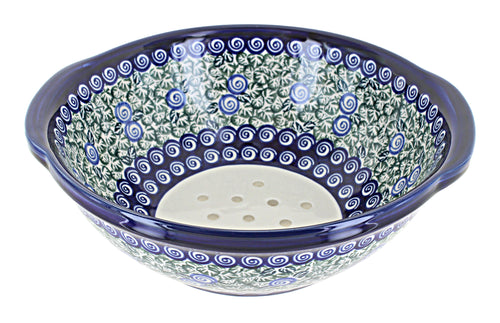 Polish Pottery Seaside Swirl Colander