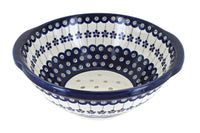 Polish Pottery Flowering Peacock Colander