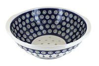 Polish Pottery Peacock Colander