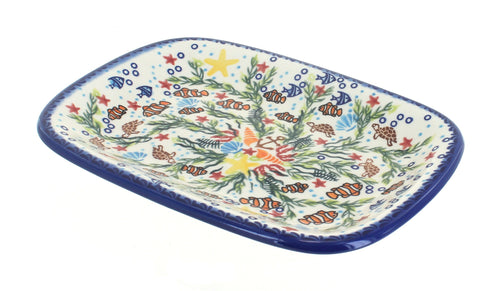 Polish Pottery Atlantis Small Rectangular Serving Platter