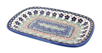Polish Pottery Aztec Flower Small Rectangular Serving Platter