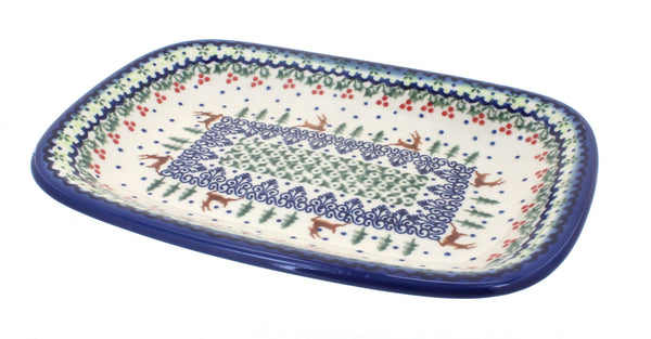 Reindeer Delight Small Rectangular Serving Platter