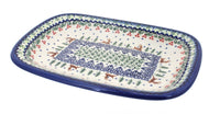 Polish Pottery Reindeer Delight Small Rectangular Serving Platter