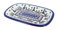 Polish Pottery Arctic Holidays Small Rectangular Serving Platter