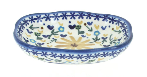 Polish Pottery Yellow Daisy Soap Dish