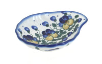 Polish Pottery Pansies Shell Dish