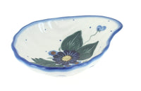 Polish Pottery Forget Me Not Shell Dish
