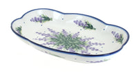 Polish Pottery Lavender Fields Scallop Dish