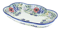 Polish Pottery Summer Garden Scallop Dish