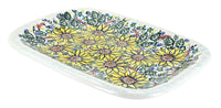 Polish Pottery Sunflower Maze Medium Rectangular Serving Platter