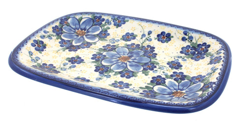 Polish Pottery Daisy Surprise Medium Rectangular Serving Platter