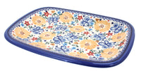 Polish Pottery Butterfly Medium Rectangular Serving Platter