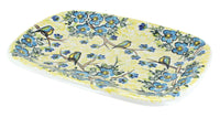 Polish Pottery Bluebird Garden Medium Rectangular Serving Platter