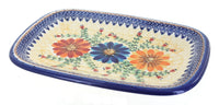 Polish Pottery Autumn Burst Medium Rectangular Serving Platter