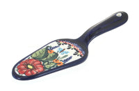 Polish Pottery Floral Butterfly Cake Server