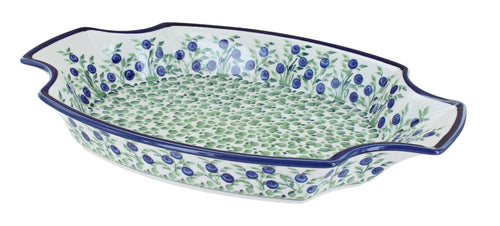 Polish Pottery Porcelain Vine Large Serving Tray