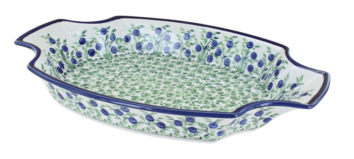 Polish Pottery Porcelain Vine Large Serving Tray