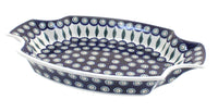 Polish Pottery Peacock Large Serving Tray