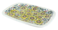 Polish Pottery Sunflower Maze Large Rectangular Serving Platter