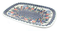 Polish Pottery Garden Butterfly Large Rectangular Serving Platter