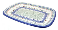 Polish Pottery Reindeer Delight Large Rectangular Serving Platter