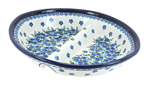 Polish Pottery Kalina Large Divided Dish