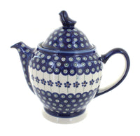 Polish Pottery Flowering Peacock Coffee Pot