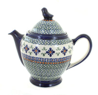 Polish Pottery Mosaic Flower Coffee Pot