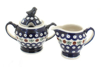 Polish Pottery Nature Cream & Sugar