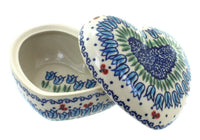 Garden Tulip Large Heart Box Polish Pottery