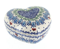 Polish Pottery Garden Tulip Large Heart Box