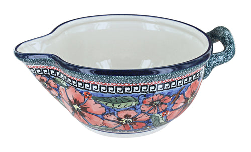 Polish Pottery Jungle Flower Batter Bowl