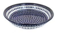 Polish Pottery Flowering Peacock Large Shallow Serving Bowl
