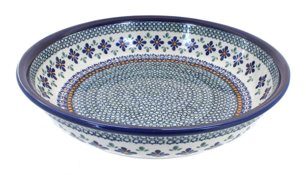 Mosaic Flower Large Shallow Serving Bowl