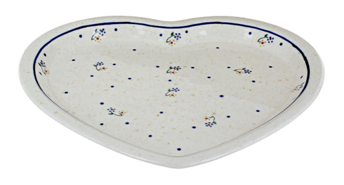 Polish Pottery Country Meadow Heart Plate