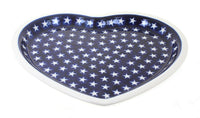 Polish Pottery Stars Heart Plate