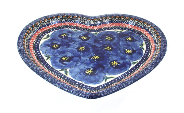 Blue Art Heart Plate