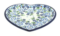 Polish Pottery Vintage Violet Heart Plate