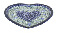 Polish Pottery Seaside Swirl Heart Plate