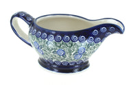 Polish Pottery Seaside Swirl Gravy Boat