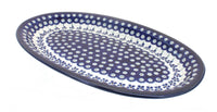 Polish Pottery Flowering Peacock Oval Platter