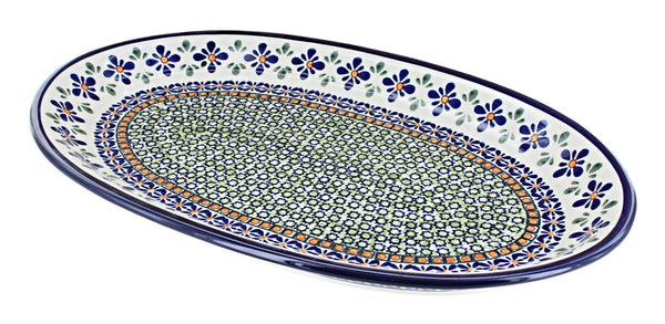 Mosaic Flower Large Oval Platter
